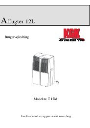 Download brugermanual til affugter 12L - KGK A/S