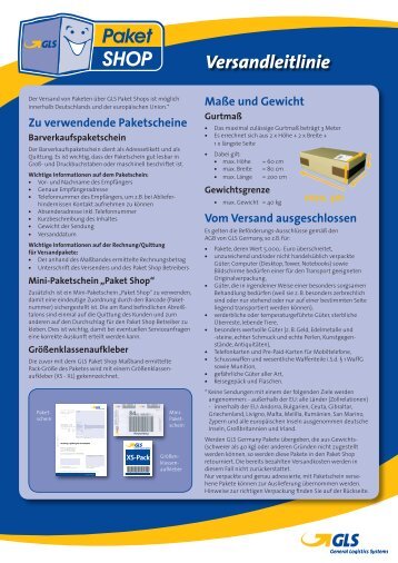 Versand- und Verpackungsleitlinien