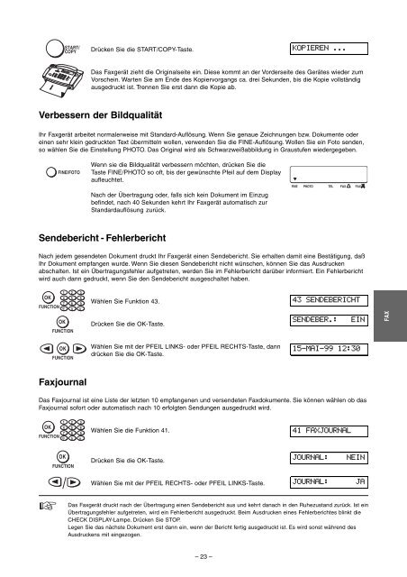 Philips HFC111 D Manual - Fax-Anleitung.de