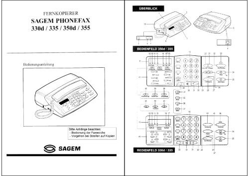 Anleitung Phonefax 330d/335d/350d/355 deutsch - Fax-Anleitung.de