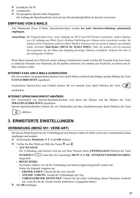 PHONEF@X-INTERNET 390i / 395i / 440i / 445i - Fax-Anleitung.de