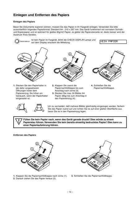 Philips PPF 242/272 D Manual - Fax-Anleitung.de