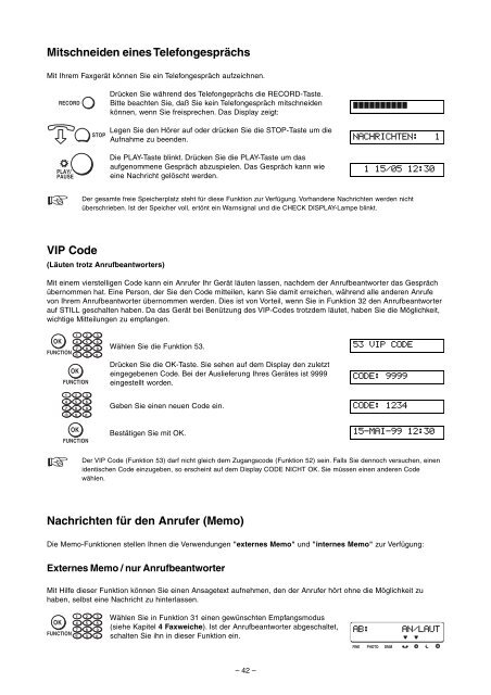 Philips PPF 242/272 D Manual - Fax-Anleitung.de