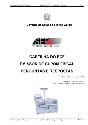 MANUAL DO INTERVENTOR ECF - Secretaria de Estado de ...