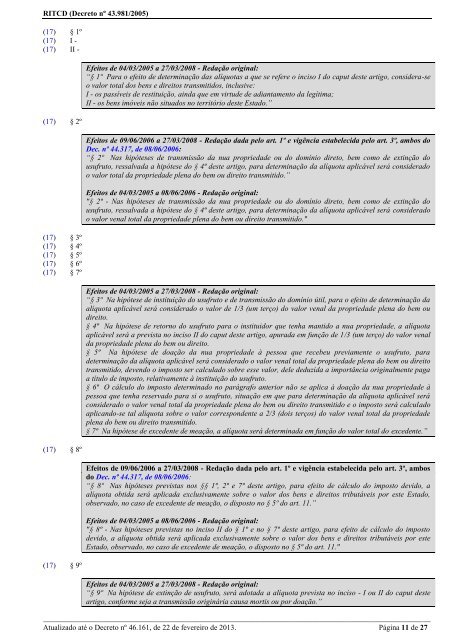 Regulamento ITCD - Decreto 43.981/2005 - Secretaria de Estado de ...