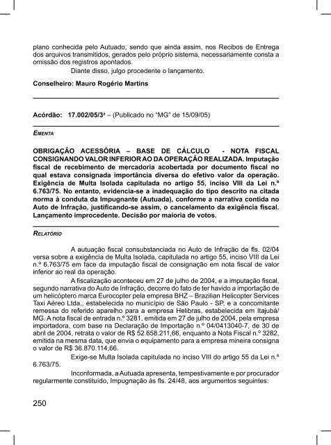 boletim do conselho de contribuintes do estado de minas gerais