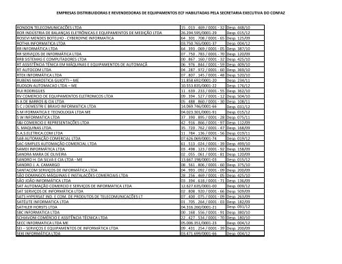 empresas distribuidoras e revendedoras de equipamentos ecf ...