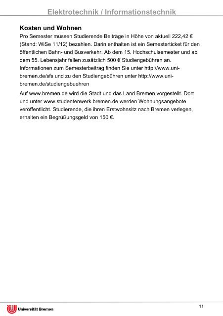 Informationsflyer - Fachbereich Physik und Elektrotechnik der ...