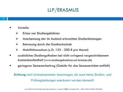 Präsentation - Fachbereich 12 - Universität Bremen