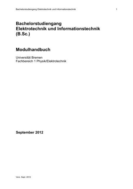 Bachelorstudiengang Elektrotechnik und Informationstechnik (B.Sc ...