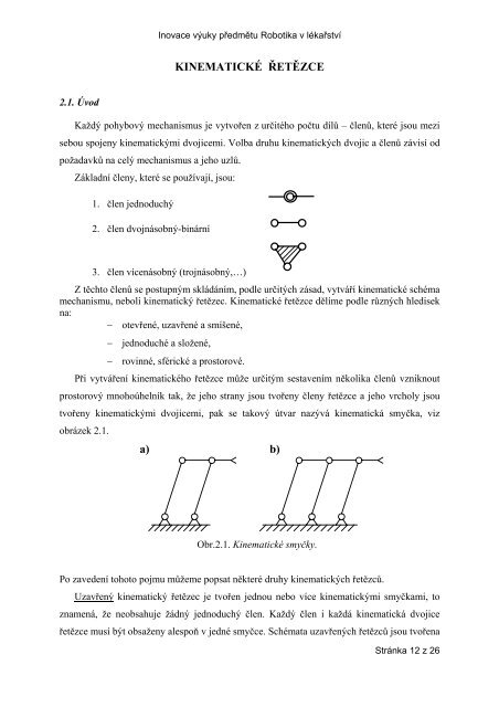 Kinematická dvojice, Třídy a - FBMI