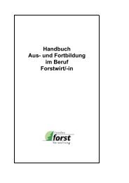 Handbuch Aus - Forstliches Bildungszentrum Königsbronn