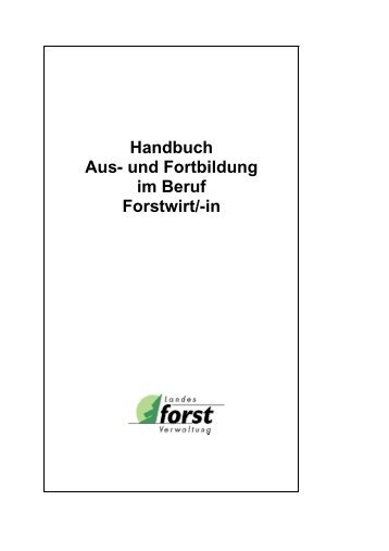 Handbuch Aus - Forstliches Bildungszentrum Königsbronn