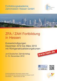 ZFA/ZAHFortbildung Fortbildungsakademie Zahnmedizin Hessen