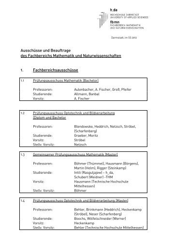 F  D - Fachbereich Mathematik und Naturwissenschaften