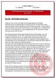 TSV Ruderatshofen/Aitrang - FC Ebenhofen