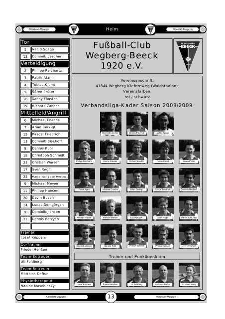 Ausgabe 2.qxd - FC Wegberg-Beeck 1920 e.V.