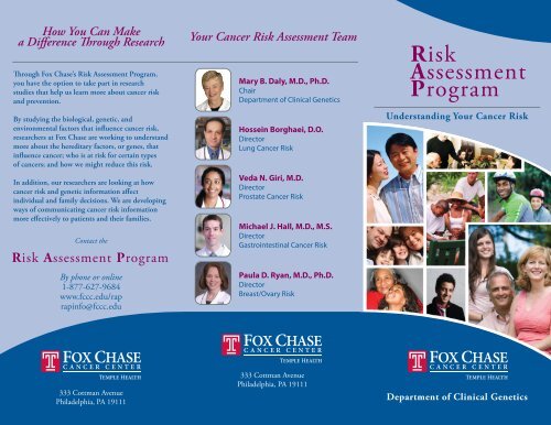 Risk Assessment Program - Fox Chase Cancer Center