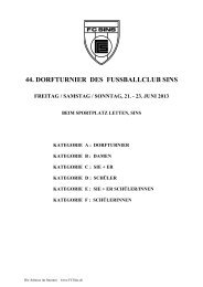 Grümpi 2013 - Spielplan - FC Sins