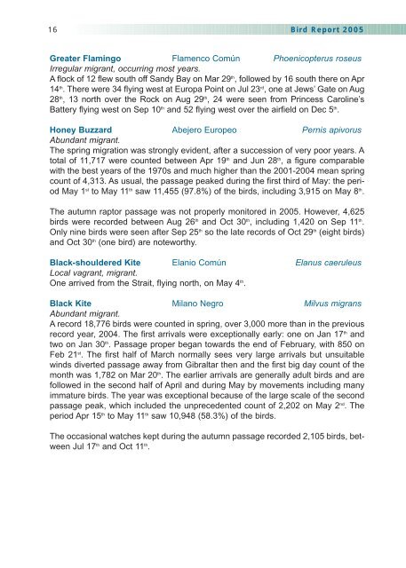 2005 (No 5) - Gibraltar Ornithological & Natural History Society