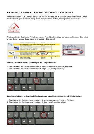 anleitung zur nutzung des kataloges im asotec-onlineshop