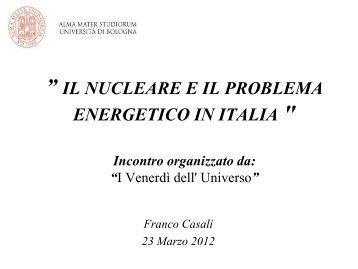 Il Nucleare e il Problema Energetico in Italia