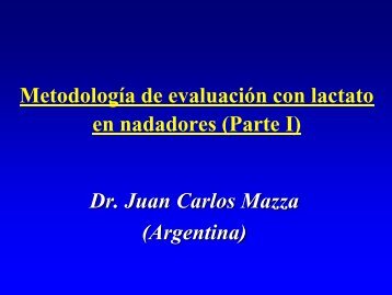 2-3 Metodologia Evaluacion Lactato Natacion Parte I