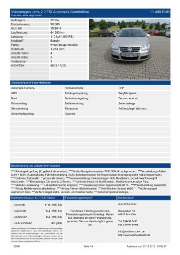 Angebot ausdrucken - Auto Kühn GmbH