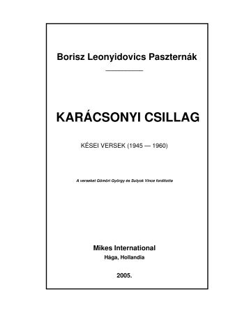 Borisz Leonyidovics Paszternák: Karácsonyi csillag