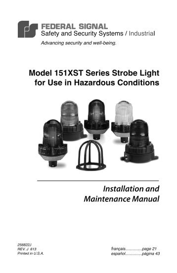 Installation and Maintenance Manual - Federal Signal