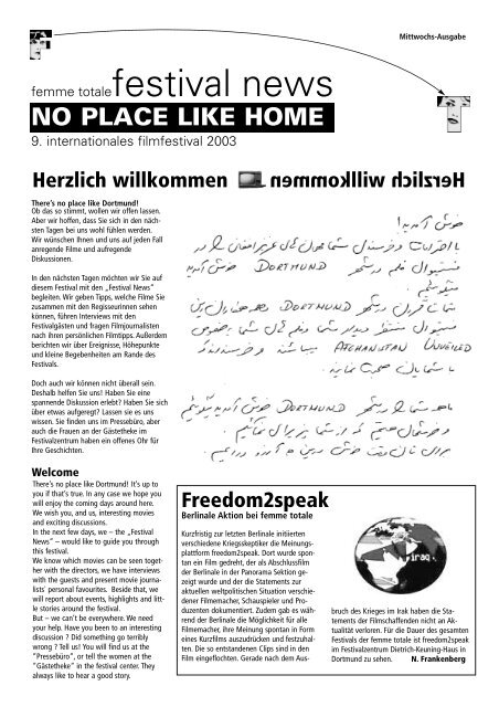 Mittwoch, 2. April 2003 - femme totale