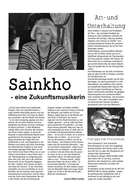 Sonntag, 5. April 2003 - femme totale