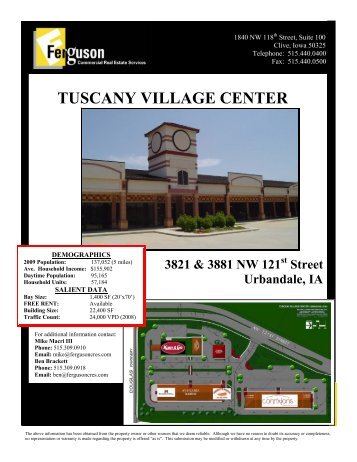 tuscany village center - Ferguson Commercial Real Estate Services