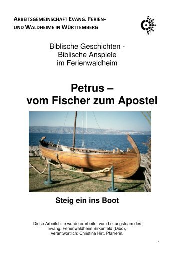 Petrus – vom Fischer zum Apostel - Evangelische Ferien- und ...