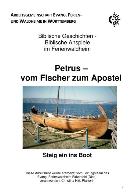 Petrus – vom Fischer zum Apostel - Evangelische Ferien- und ...