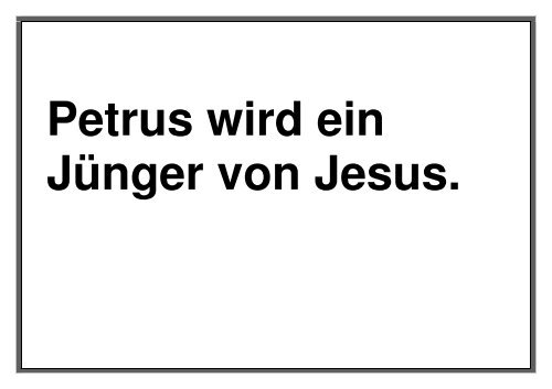 Petrus – vom Fischer zum Apostel - Evangelische Ferien- und ...