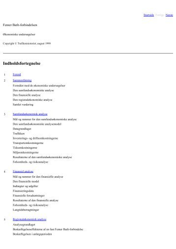 Femer Bælt-forbindelsen - økonomiske undersøgelser - Femern Belt ...