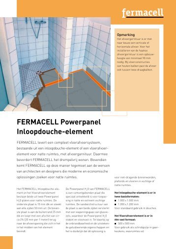 FERMACELL Powerpanel Inloopdouche-element - Fermacell.be