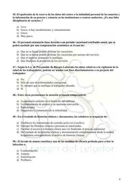 Examen celadores del SESCAM 10-05-2.008 - FERNOCAS
