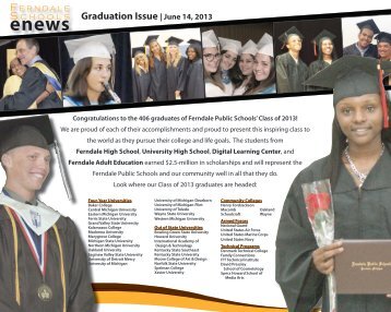 enews Graduation Issue | June 14, 2013 - Ferndale Public Schools