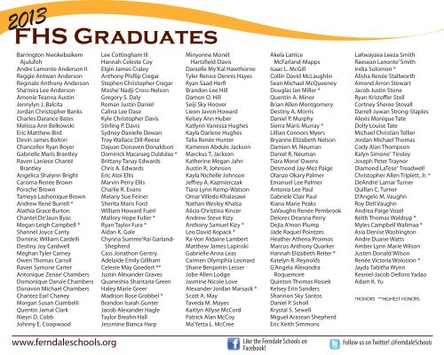 enews Graduation Issue | June 14, 2013 - Ferndale Public Schools