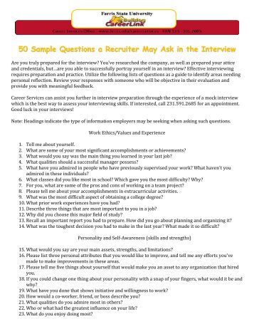questions to ask a recruiter