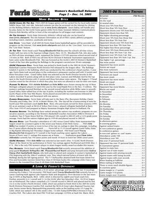 PDF Version (Game Notes) - Ferris State University