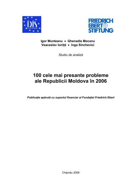 100 cele mai presante probleme ale Republicii Moldova în 2006