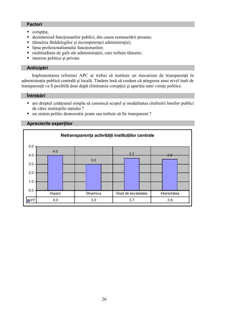 100 cele mai presante probleme ale Republicii Moldova în 2006