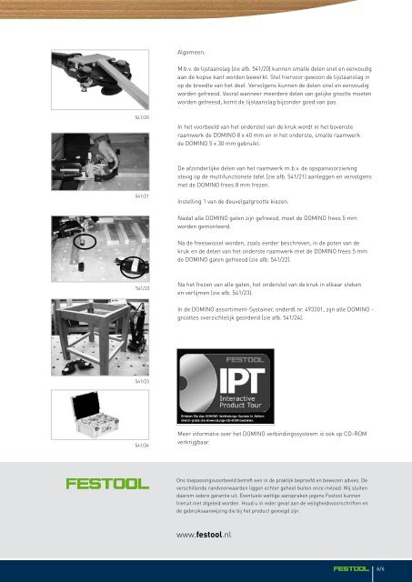 Frameverbindingen met DOMINO stenen - Festool