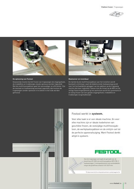 Over kanten, bochten en vlakken. Het Festool frees-systeem.