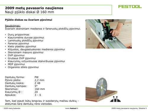 Nauji pjūklo diskai - FESTOOL