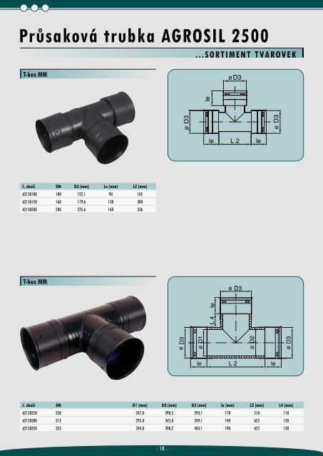 Průsakové trubky AGROSIL 1000/2500 + program šachet - Amispol.cz