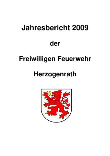 Jahresbericht 2009 - Freiwillige Feuerwehr Herzogenrath